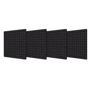 Nail Board, 4-Pack Heavy-Duty Steel Nail Board, for Walls, Garages, Workbenches, and Craft Room Tool Organization, Metal Nail Board Panel (Black)