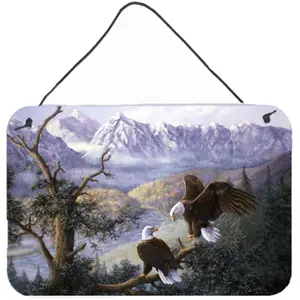 212 MAIN Daphne Baxter Eagle Scene Hangable Aluminum Wall Art - Wall or Door Hanging Prints for Indoor/Outdoor Home Decor, Decor Accessories, Pre-Decorated Wall Arts
