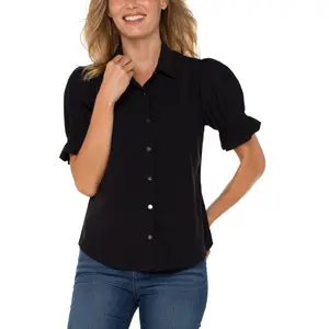 Elbow Puff Snap Front Shirt (Liverpool) (Plus)