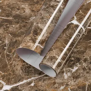 Practicalws Brown Marble Contact Paper Granite Peel and Stick Countertops 17.7In × 118In Self-Adhesive Vinyl Waterproof Wallpaper for Kitchen Cabinet Bathroom Shelf Liner Wall Decorative practicalWs