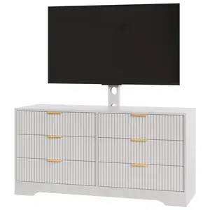 TV Stand with Mount,Wooden Dresser for Bedroom,Modern Entertainment Center for 32/45/55/60/65/75 inch TVs,Media Console  Storage TV Cabinet for Living Room Bedroom