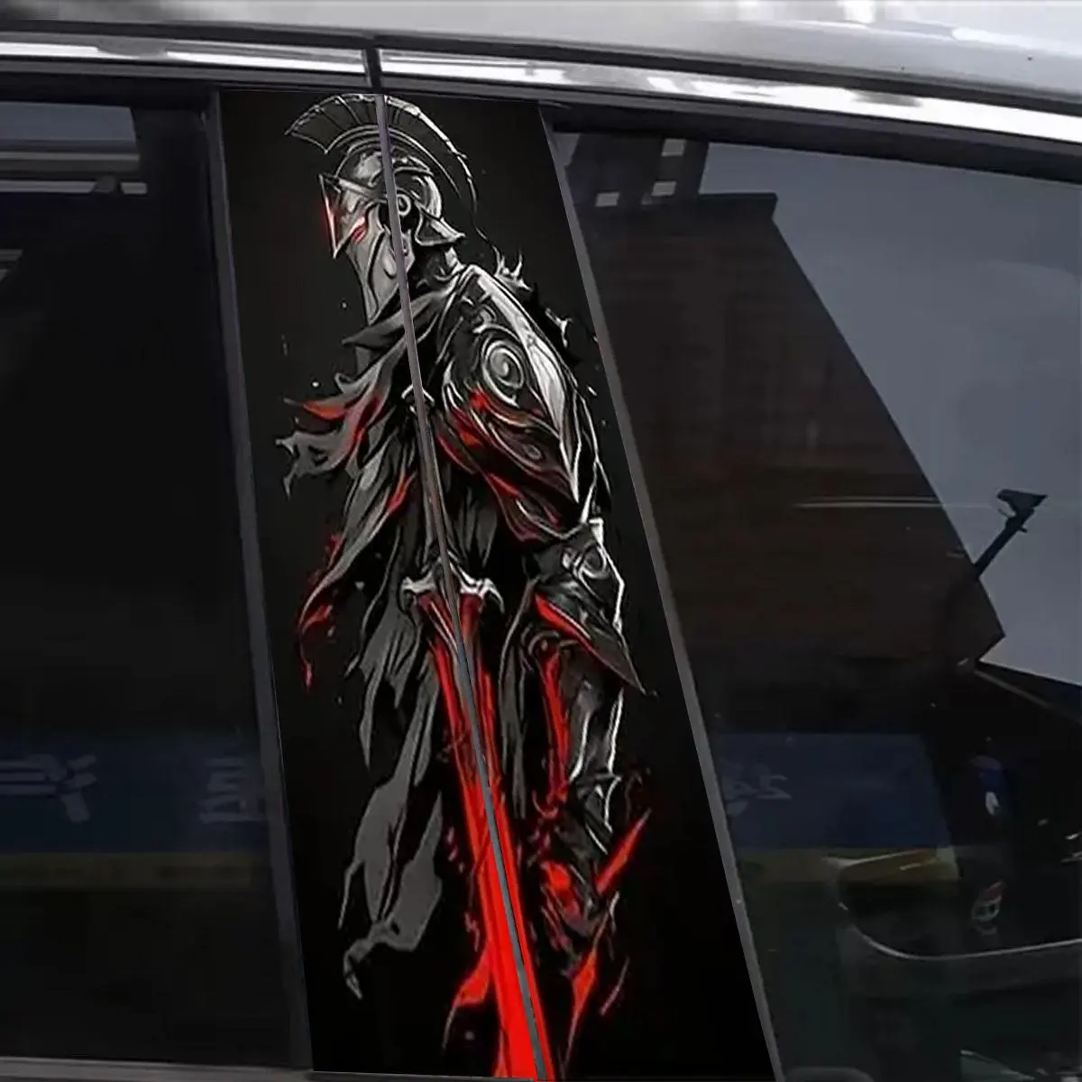 Spartan Warrior Pattern Car Sticker, Creative Car Vinyl Sticker, Universal Car Sticker, Car Decorative Sticker, Car Decal, Fashion Car Exterior Decoration Accessories, Vehicle Exterior Decoration for Car, Wall, Window, Sticker For Cars