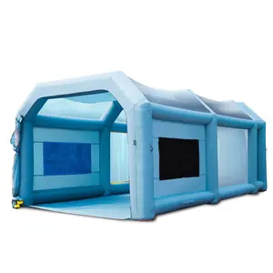 VEVOR Inflatable Paint Booth, Summervibes, 23x13x8.5ft Inflatable Spray Booth, High Powerful 480W+750W Blowers Spray Booth Tent, Car Paint Tent Air Filter System for Car Parking Tent Workstation Motorcycle Garage