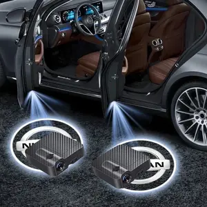 2/4pcs Car Welcome Lamp Auto Door Welcome Light LED Projector for Nissan Sentra Patrol Rogue Qashqai Tiida Juke Teana Altima Kicks
