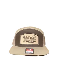 Khaki/Brown Leather Patch 7 Panel