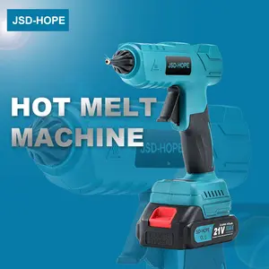 21V Cordless Hot Glue Gun, Drip-Free Fast Heating Hot Melt Glue Gun Tool, with 5 PCS  Glue Sticks, for Arts Crafts & DIY Gifts