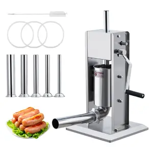 [FLASH SALE] Garvee Heavy Duty Manual Sausage Stuffer 3L/7LB – 304 Stainless Steel Meat Filler – Dual Speed – 4 Stuffing Tubes – Ideal for Sausages, Hot Dogs, Churros – Commercial & Home Kitchen – SS01 Manual 3L USA