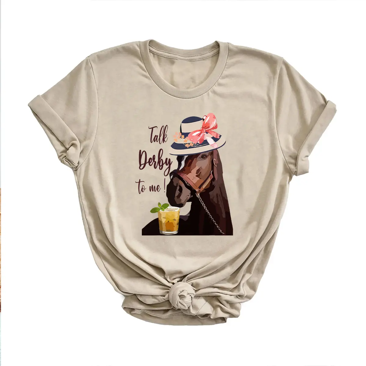 Talk Derby to me T-Shirt, S-5XL, Derby Horse Racing T-Shirt, Kentucky Derby T-Shirt, horse racing tee shirt, horse lover t-shirt Classic Cotton girlfriend clothes