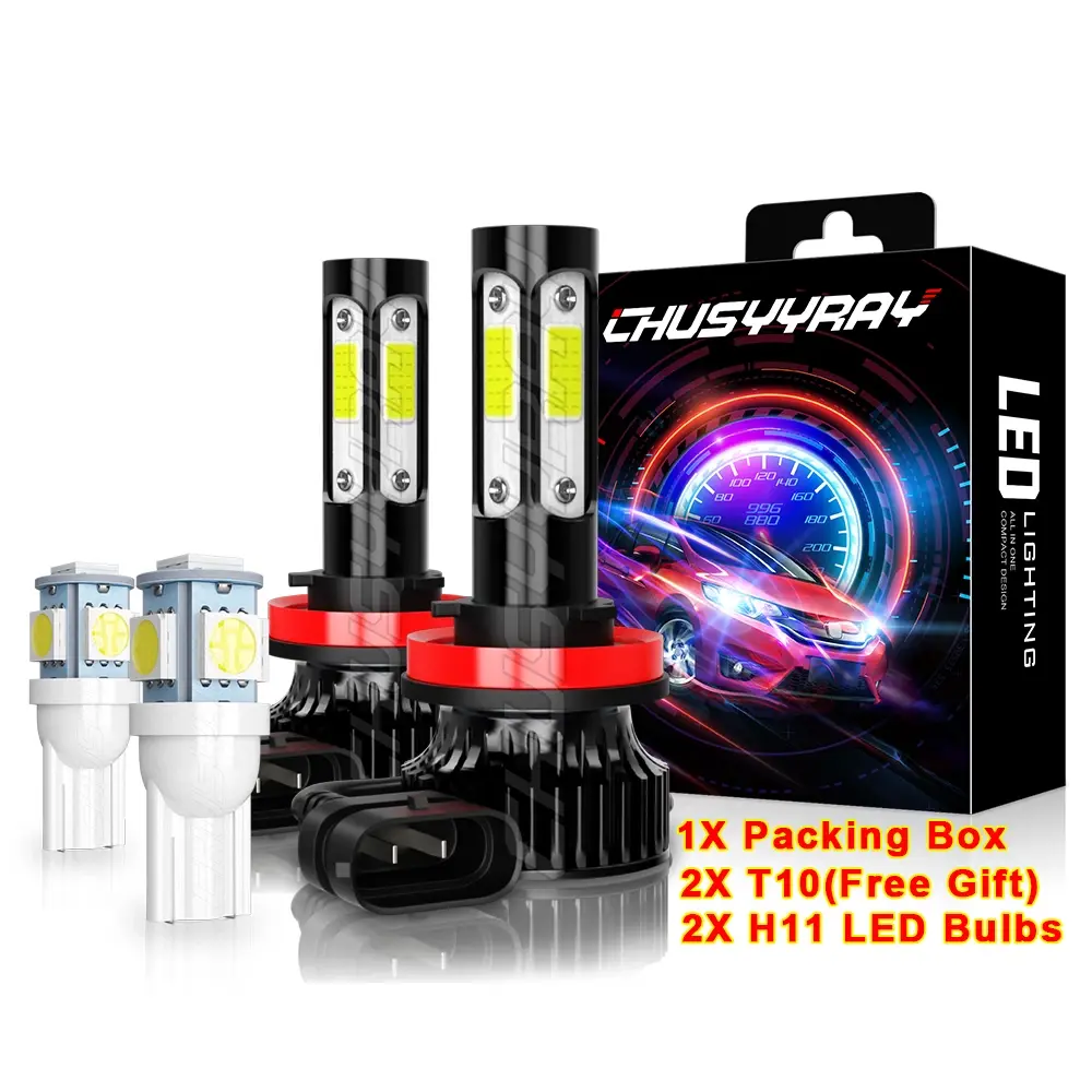 For Toyota Camry 2007-2017 LED Headlight Bulb Kit H11 Low Beam Super White 2pcs Automotive High Beam Low Beam Lighting Kit