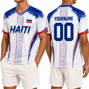 [Custom Name&Number] Haiti National Team Custom Soccer Jersey 2026 - Personalized Name & Number, Haiti Flag Football Shirt, Gift For Dad, Fathers day