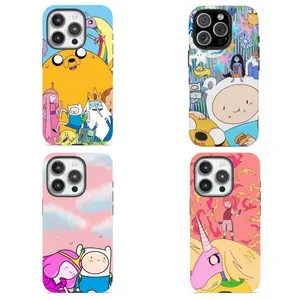 Cute A-Adventure T-Time Collage Tough Phone Case Shockproof Protective Cover Compatible for iPhone 17 16 15 14 13 12 11 and for Samsung S21-S25 Ideal Gift for Fans Men Women