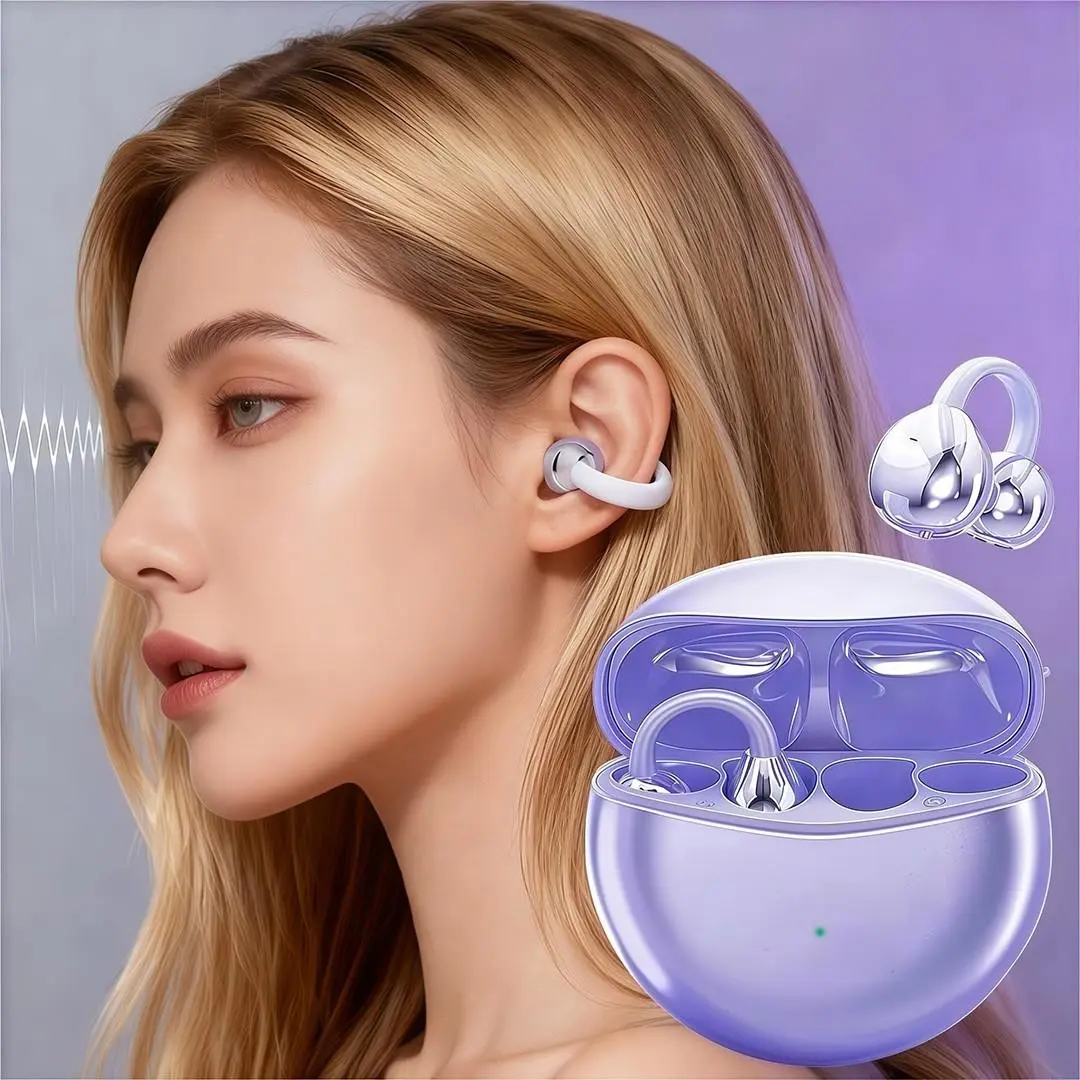 Wireless Open-Ear Headphone, TWS Earbuds with Charging Case, Bluetooth-compatible Earbuds for Android & iPhone, Audio Gift, True Wireless Earphones, Wireless Earphones, Music Earbuds, Tws Wireless Headphones
