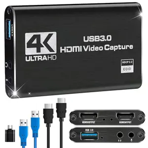 Capture Card, Audio Video Capture Card with Microphone 4K HDMI Loop-Out, Video Recorder for Gaming/Live #SummerVibes