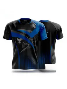New men's T-shirt men's quick drying T-shirt short sleeved 3D printed uniform game competition clothing printed T-shirt top for boys breathable quick drying