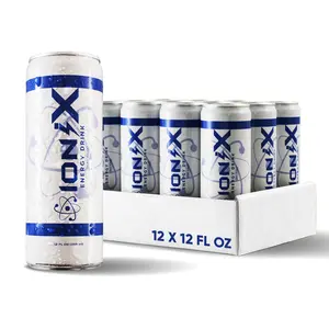 IoniX Zero Sugar Energy Drink 12oz x 12 pack, Caffeine from green tea, Organic Agave Inulin-Prebiotic, Vitamin B's and C, L-Theanine, Niacin, Taurine Beverage Sport