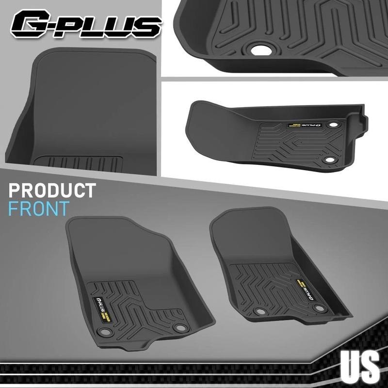 Car Floor Mats Fit For 21-24 Jeep Wrangler 4XE Hybrid Rubber TPE All Weather