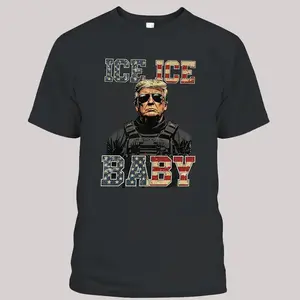 Ice Ice Baby Trump Shirt, Unisex Tee, Trending Graphic Tee, Trump Force 47 Shirt
