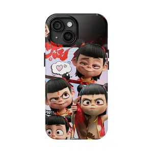 Ne Zha 2 Phone Case, The souls of Nezha and Aobing Cartoon Phone Case For iPhone 11 12 13 14 15 16/ Pro/Pro Max Tough Case