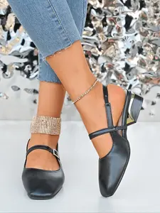 Women's Mary Jane Style Flat Shoes, Comfortable Fashion Flats for Casual Wear, Daily Use or Gift, Stylish Low-Heel Footwear