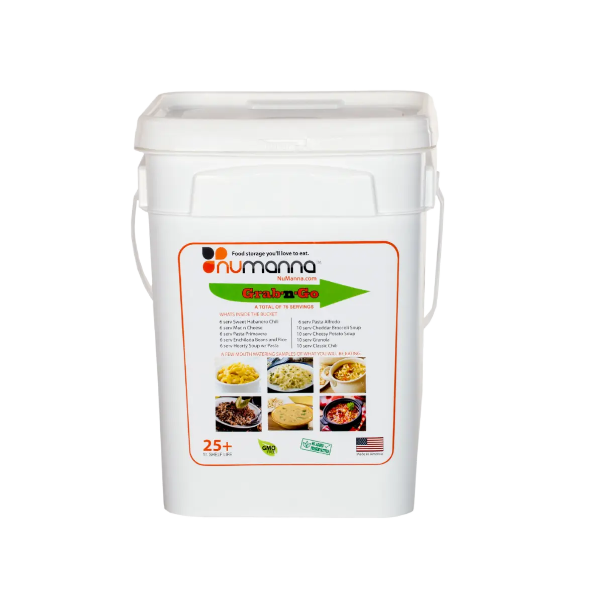 NuManna Grab-n-Go Bucket - 80 Serving Meals