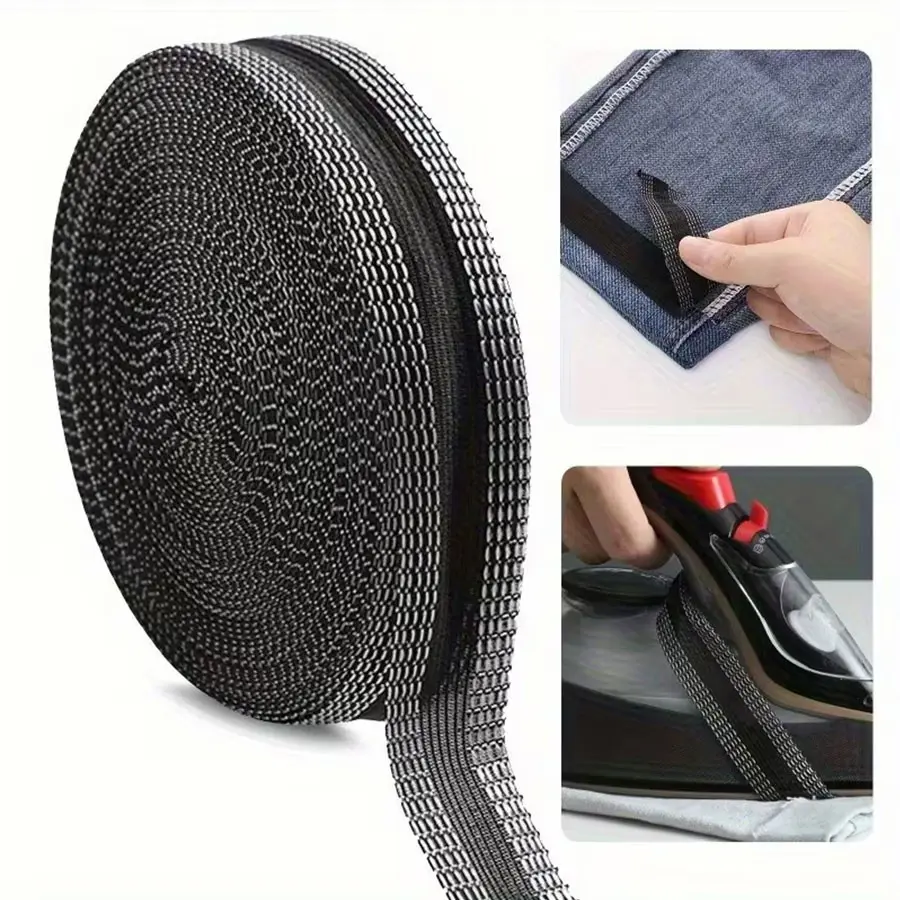 10m Heat Transfer High Temperature Resistant Sewing Tape, Self-Adhesive No-Cut Waistband Adjuster, Essential DIY Sewing Accessory for Suits, Jeans, Long Pants