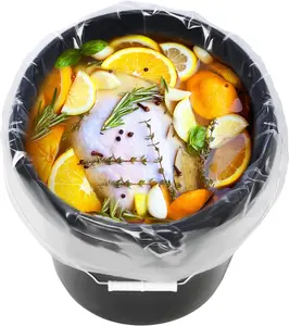 5 Gallon Bucket Liner Bags, 4Mil 12 count 22x27.5 inches(Excluding Bucket), Turkey Brine Bag  Grade Bags for Marinading and Brining, , Extra Heavy Duty Leak Proof,  for  Storage