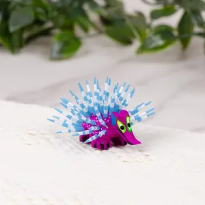 Hand Painted Porcupine Wooden Figurine Alebrije