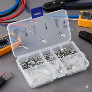 180 or 270 PCS Car Electrical Wire Connector Kit, Assorted Male Female Spade Terminals with Storage Box, Crimping Tools for Automotive Home DIY Repair and Wiring Projects