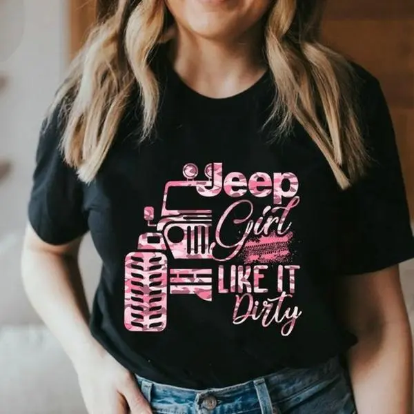 Jeep Girl Shirt, Jeep Girl Like It Dirty Shirt, Jeep T Shirts