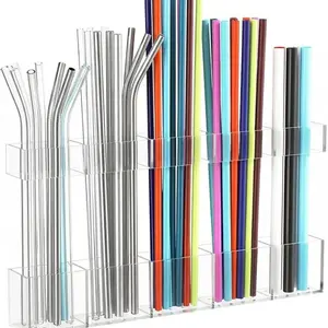 Reusable Tumbler Straw Organizer, Transparent Straw Holder for Cabinet Door, Durable & Convenient Design, Perfect for Daily Use