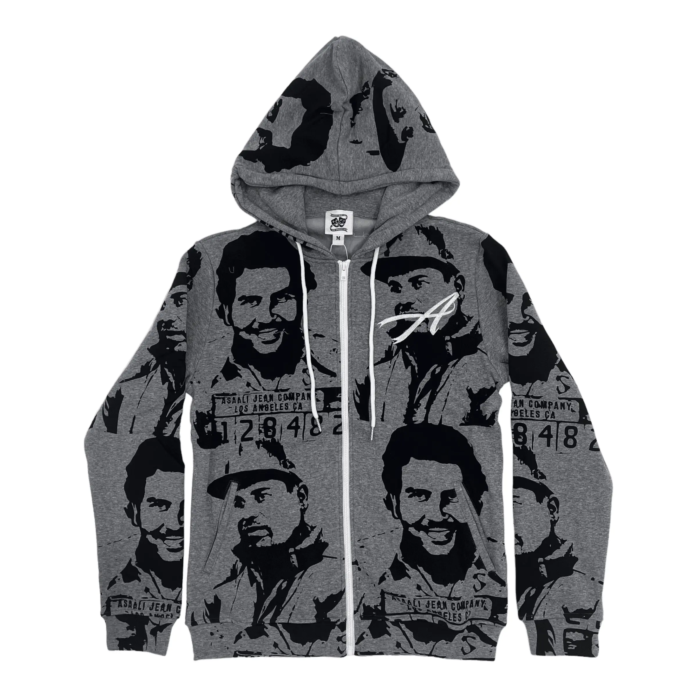 Unisex Oversized Graphic Hoodie Full Zip Hooded Sweatshirt Casual Streetwear Vintage Fashion Long Sleeve Jacket for Men Women
