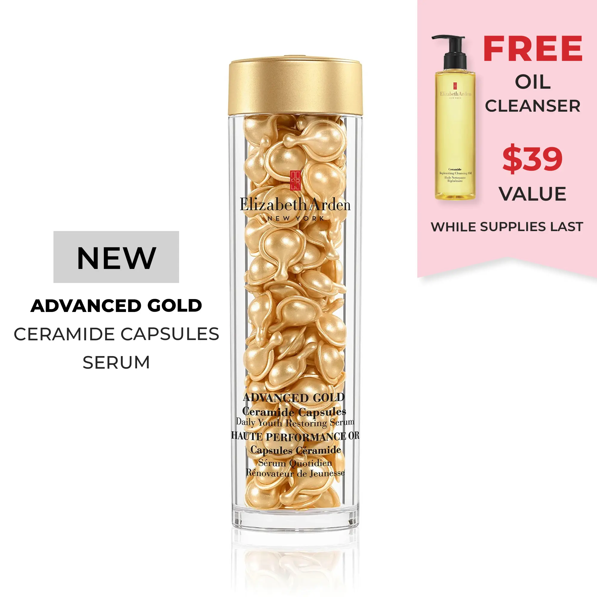 NEW Advanced Gold Ceramide Capsules Daily Youth Restoring Serum