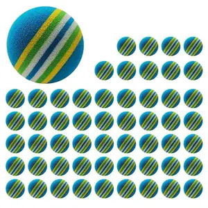 50 pcs practice golf balls, golf training balls, soft foam elastic golf balls for garden—for indoor/outdoor practice — blue