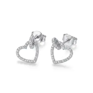 Luxe Heart Drip Zircon Earrings