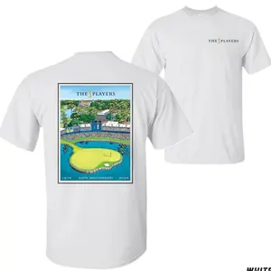 The Players T-Shirt - 50th Anniversary Design Featuring Iconic 17th Hole at TPC Sawgrass, Limited Edition Unisex Tee, 100% Cotton, Classic Width