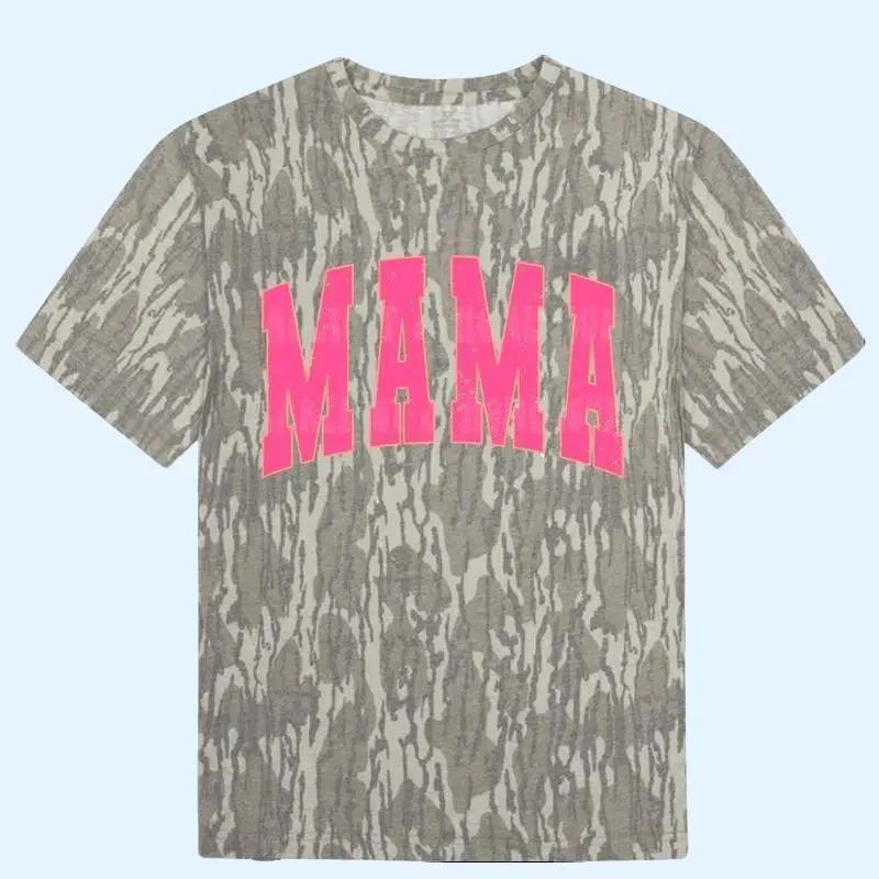 Pink Mama Mossy Oak Wash Out Turkey Track Tee Bottomland Camo Tee, Deer Hunting Shirt Design, Outdoors Hunting Sublimation, Halloween T Shirt 3D Camo, Cute ghost