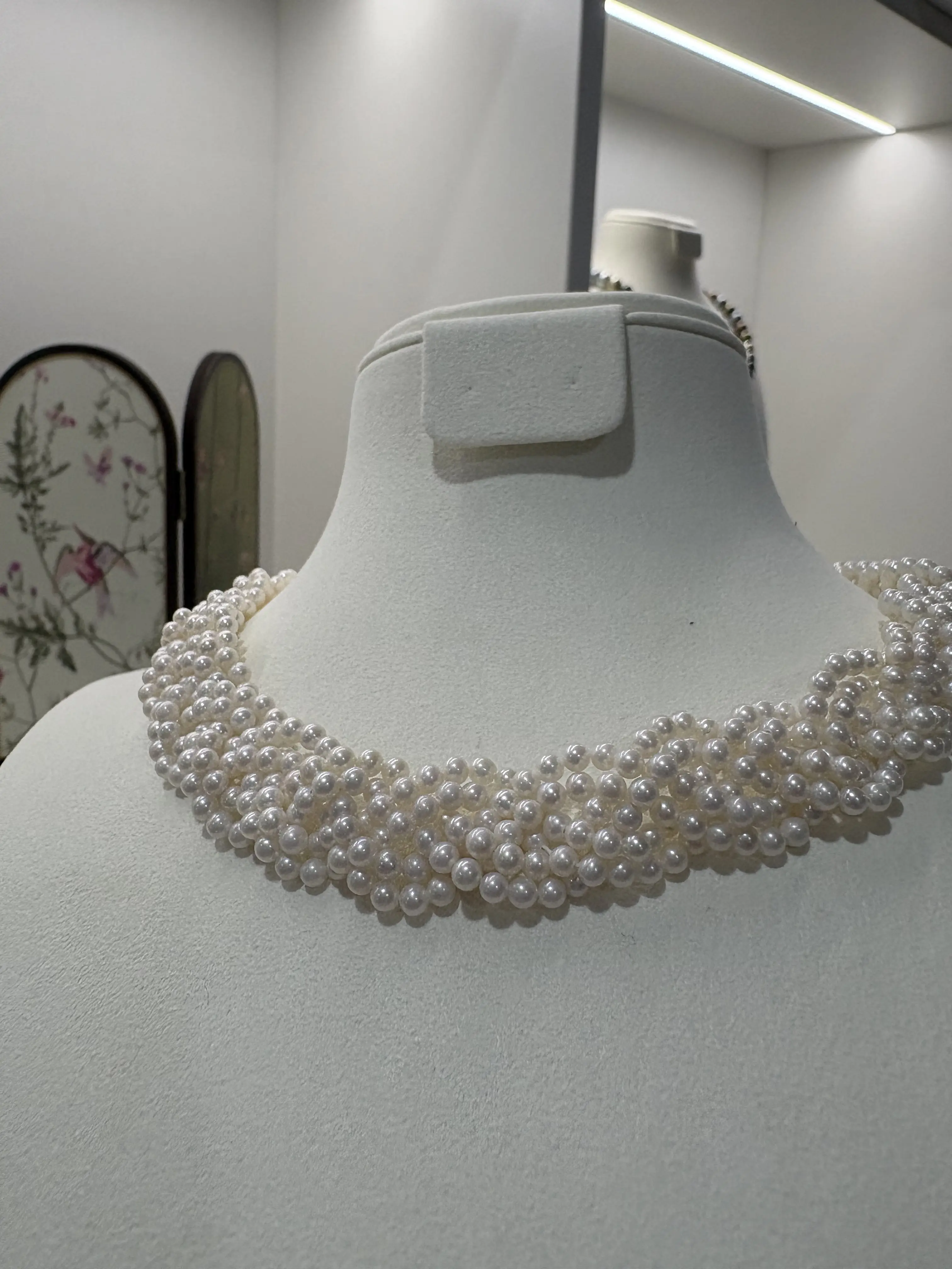 NO.03-Specialty woven pearl necklace