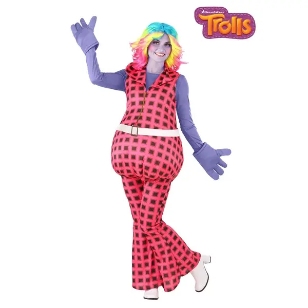 Trolls Women's Lady Glitter Sparkles Costume, Clothes, Shirt