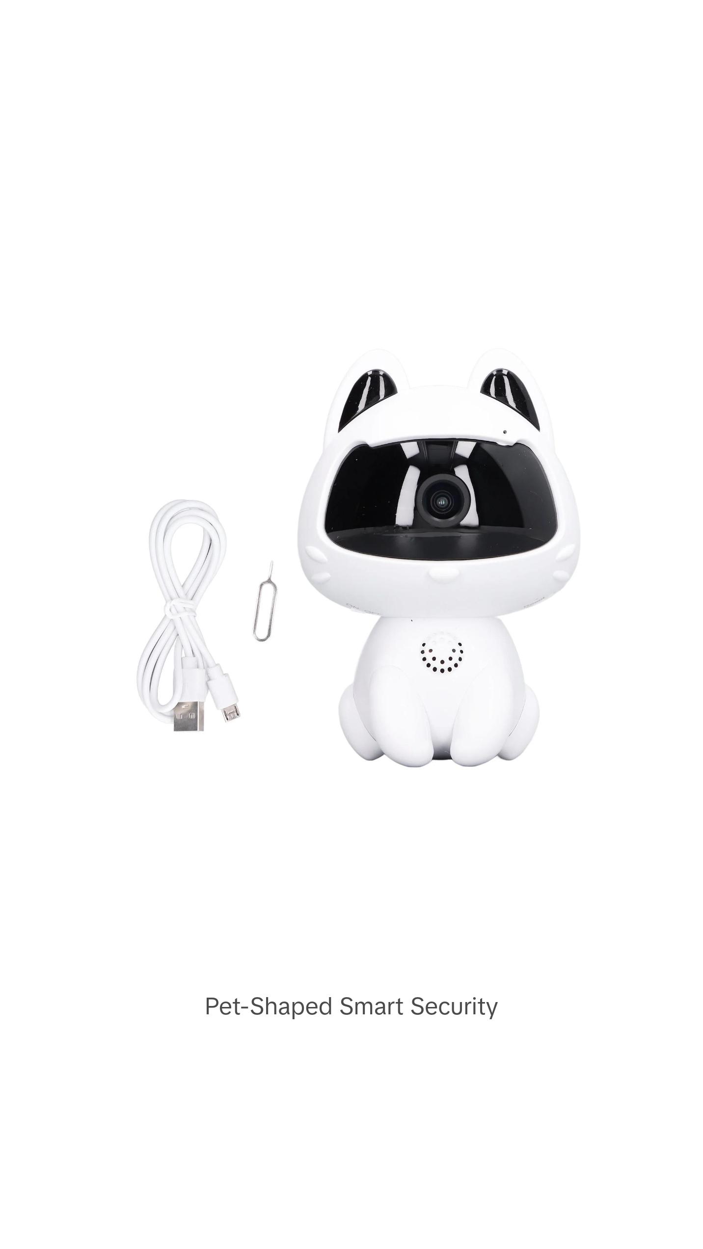 Wireless Security Camera Motion Detection Two Way Voice Robot Pet Shape Indoor Monitoring Camera General's Mansion