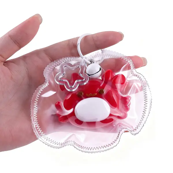 Anboor Matte Tissue-like Squeeze Toy - Silicone Animal Squishies Toy, 2.8" Cute Soft Crab Squishies Squeeze Stress Relief Sensory Fidget Toy for Kids and Adults Backpacks