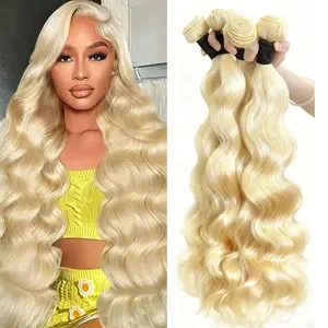 Rovess 613 Blonde Body Wave Bundles 12A Brazilian Virgin Human Hair Extensions 100% Unprocessed Real Hair for Women