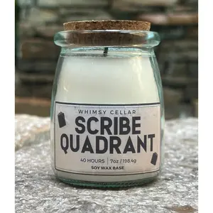 Scribe Quadrant Candle  - 40 Hour Scented Decor Candle for Readers or Fantasy Lovers with Immersive Fragrance Experience