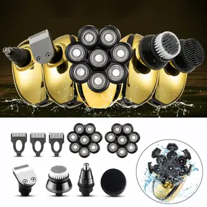 8D Rechargeable Bald Head Shaver, Cordless Electric Rotary Shaver, Waterproof & Multifunctional, Perfect Gift for Men