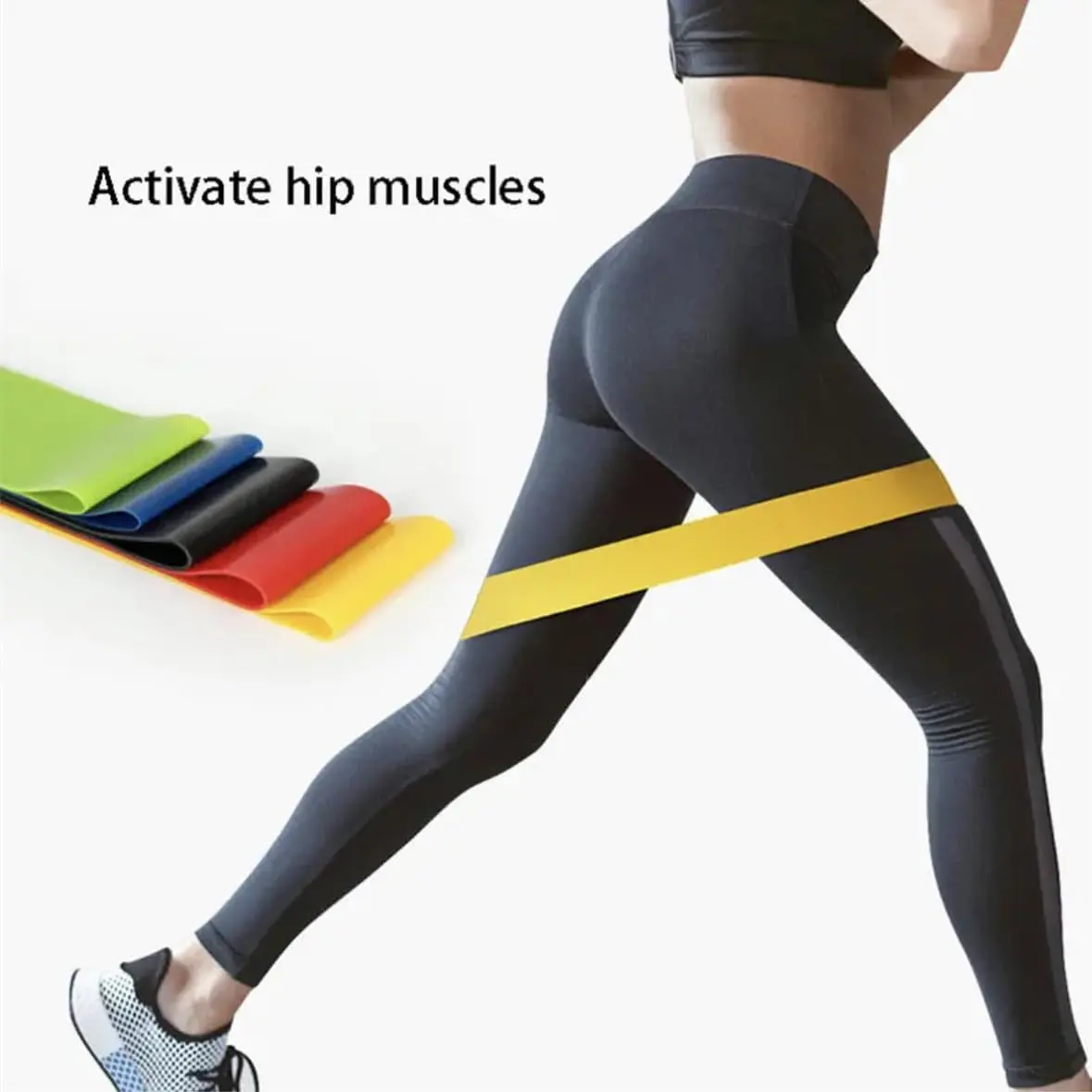 Portable Resistance Stretch Bands - Lightweight, Compact, for Home, Gym Use, Hip Activation and Activating Hip Muscles Training