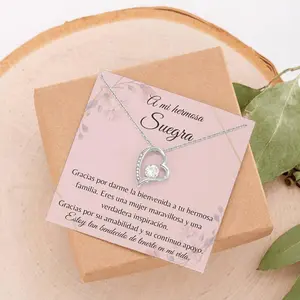 Personalized Forever Love, Suegra Gift, Gifts for Spanish Mother in Law, Mother of the Bride Spanish, Gift Necklace, Mother of the Groom Spanish