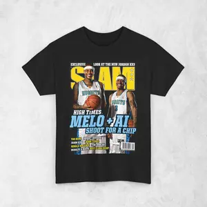 Carmelo Anthony Melo & Allen Iverson AI Shirt, SLAM Cover T-Shirt, Unisex Sports Tee, Vintage Retro Basketball Streetwear