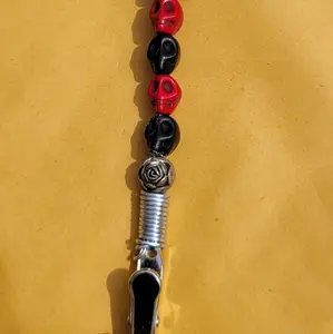 Roses & skull roach clip
