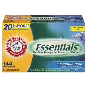 212 MAIN Cdc 3320000102 Scented Dryer Sheets - Mountain Rain, 144 Sheets Per Box, Naturally Derived, Static Neutralizer, Household Large Appliance Accessory