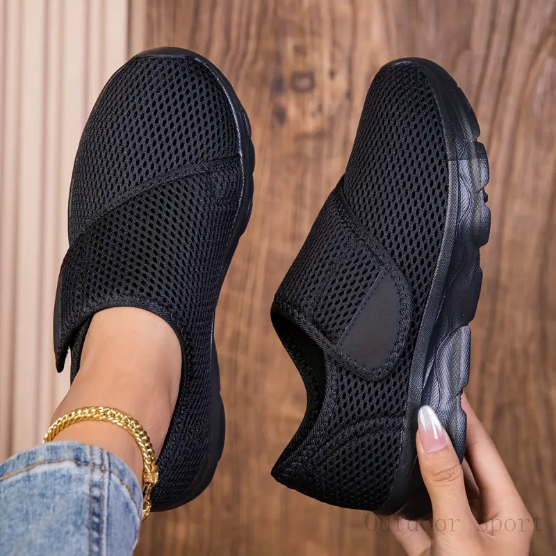 Women's Orthopedic Walking Shoes for Wide Feet & Swollen Feet - Adjustable Straps, Soft Fabric Upper, Breathable -Friendly Sneakers with MD Sole for All-Day Comfort