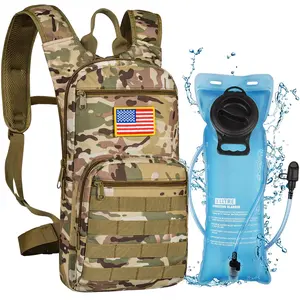 3L Hydration Backpack Water Backpack with TPU Water Bladder Tactical Hydration Pack for Men Women Molle Water Backpack for Hiking, Biking, and Hunting